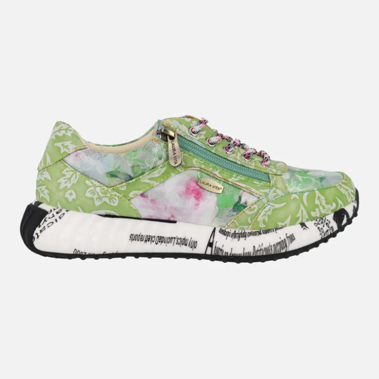 Zapatillas deportivas con cremallera lateral Burton 1123 Anis