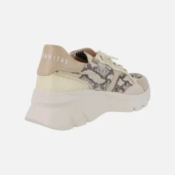 Zapatillas deportivas con plataforma Kansas Python Taupe