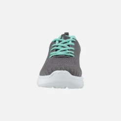Zapatillas deportivas con cordones en gris y turquesa