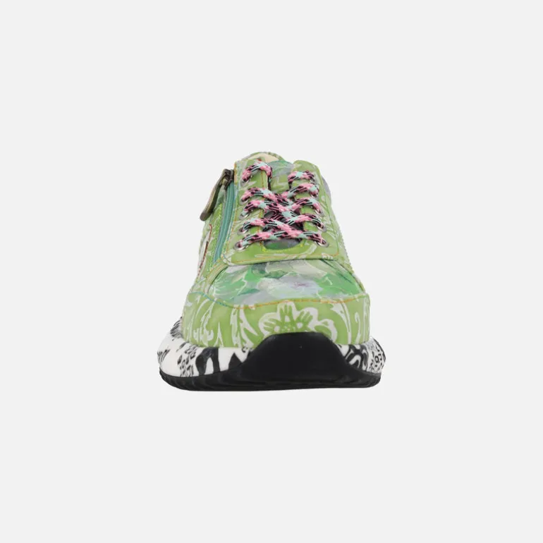 Zapatillas deportivas con cremallera lateral Burton 1123 Anis