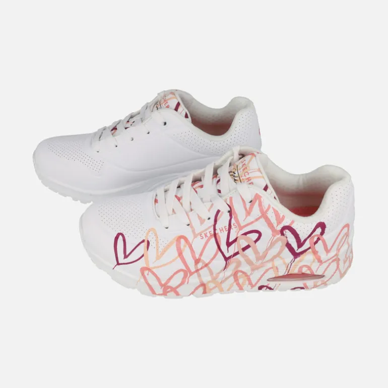 Zapatillas deportivas con corazones Skechers x JGoldcrown Uno - Spread the Love