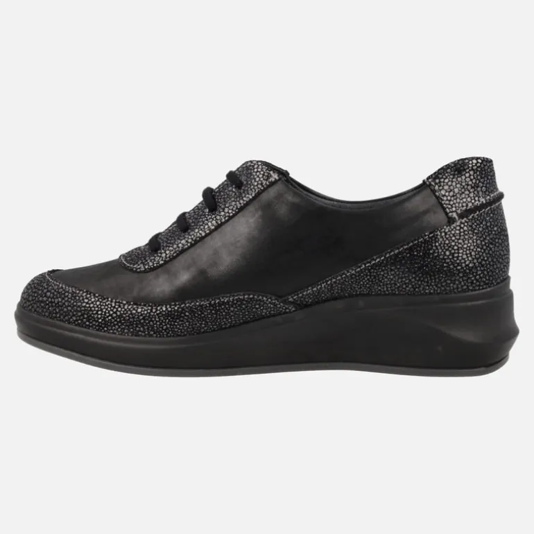 Zapatillas deportivas confort multi material con cierre de cordones