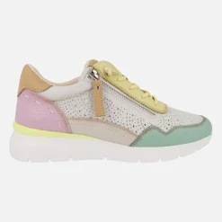 Zapatillas deportivas de piel con cordones y cremallera Carmela