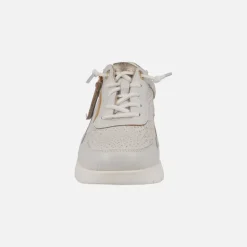 Zapatillas deportivas de piel con cordones y cremallera Carmela