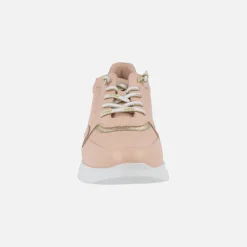 Zapatillas deportivas de piel con dibujos troquelados