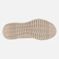 Zapatillas deportivas de piel con troquelados y cordones elásticos