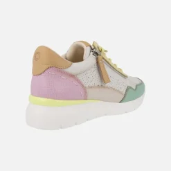 Zapatillas deportivas de piel con cordones y cremallera Carmela
