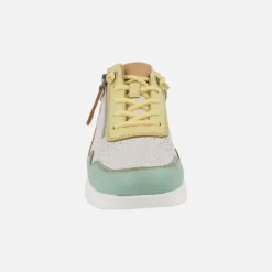 Zapatillas deportivas de piel con cordones y cremallera Carmela