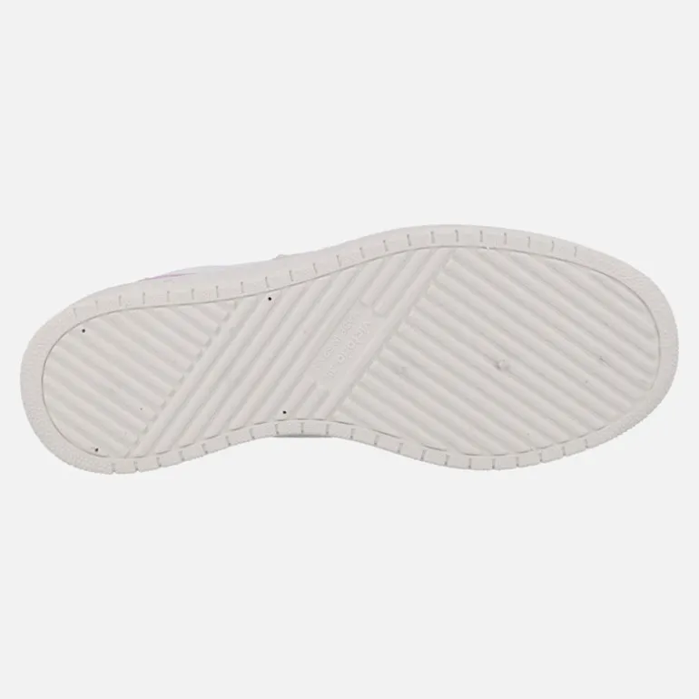Zapatillas deportivas de piel Madrid serraje multicolor coral