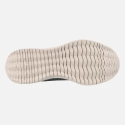 Zapatillas deportivas de piel con troquelados y cordones elásticos