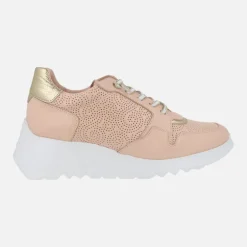 Zapatillas deportivas de piel con dibujos troquelados