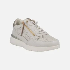 Zapatillas deportivas de piel con cordones y cremallera Carmela
