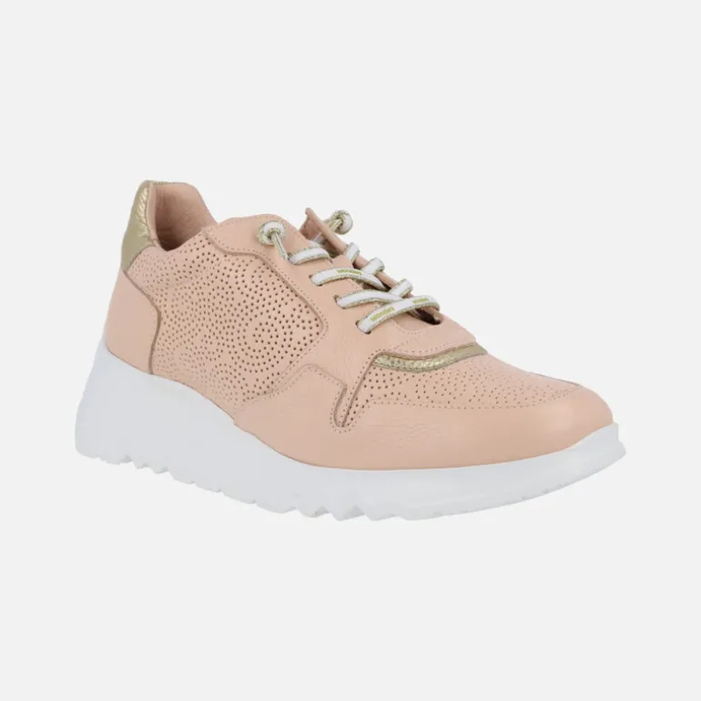 Zapatillas deportivas de piel con dibujos troquelados