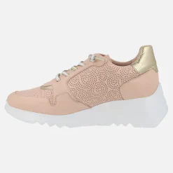 Zapatillas deportivas de piel con dibujos troquelados