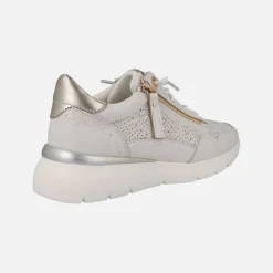 Zapatillas deportivas de piel con cordones y cremallera Carmela