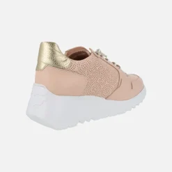 Zapatillas deportivas de piel con dibujos troquelados