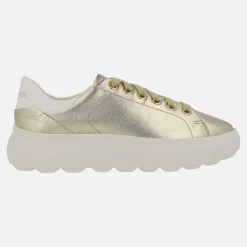 Zapatillas deportivas en piel oro con talonera blanca Spherica EC4.1