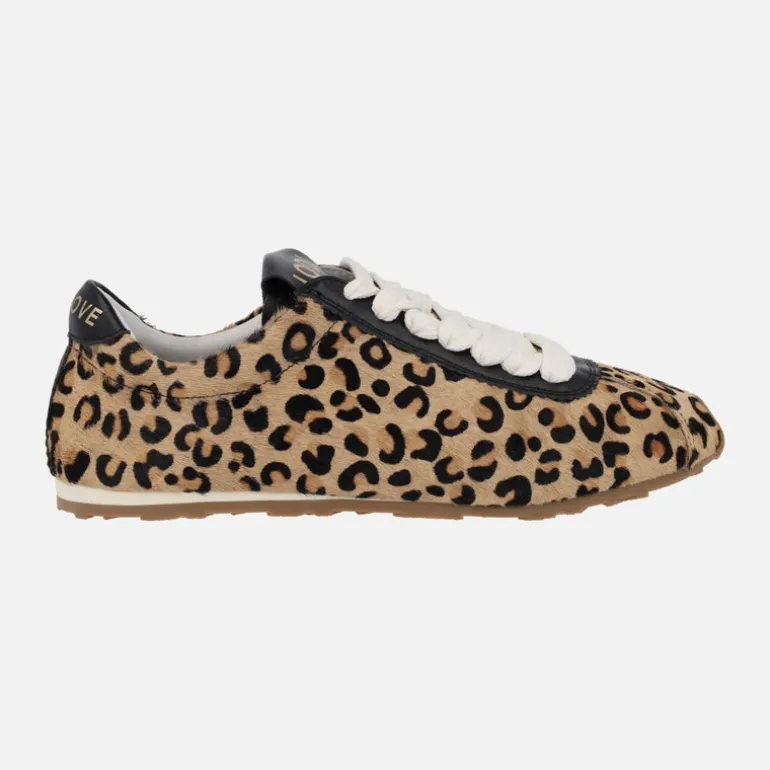 Zapatillas deportivas en piel animal print leopardo SO5508-P