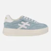 Zapatillas deportivas en serraje azul celeste Athletic