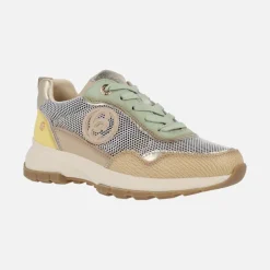 Zapatillas deportivas en combinado de piel y rejilla Carmela