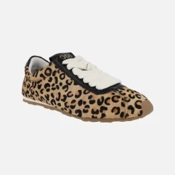Zapatillas deportivas en piel animal print leopardo SO5508-P