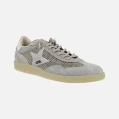 Zapatillas deportivas en combinado de serraje y rejilla