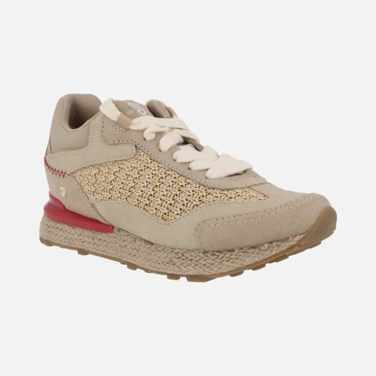 Zapatillas deportivas en piel y rafia Harding