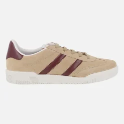 Zapatillas deportivas en piel serraje con cierre de cordones