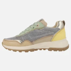 Zapatillas deportivas en combinado de piel y rejilla Carmela