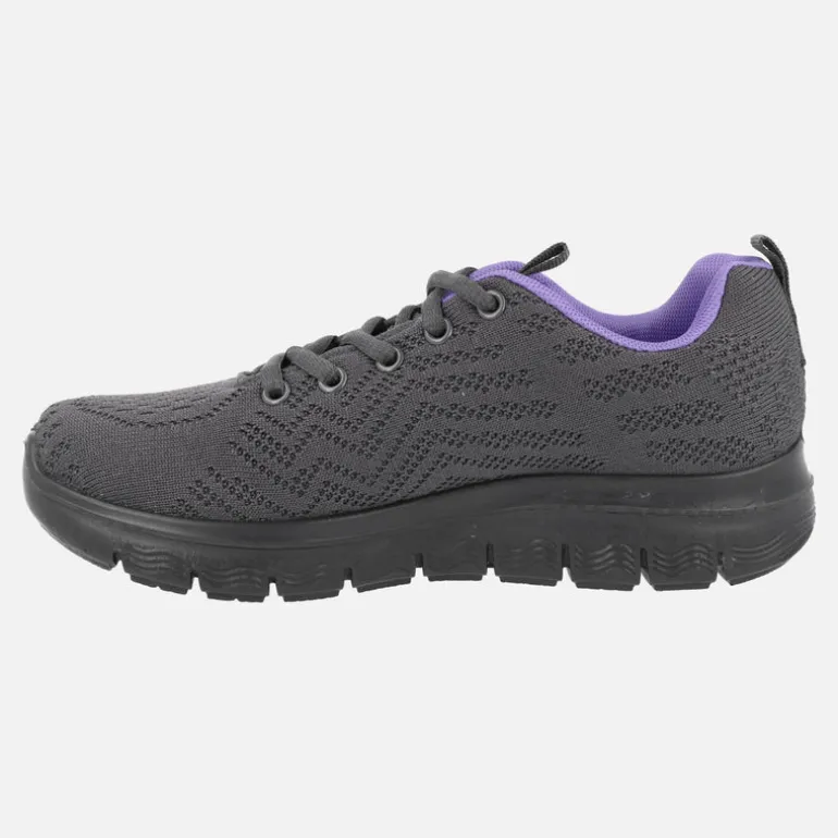 Zapatillas deportivas en tejido gris con cierre de cordones