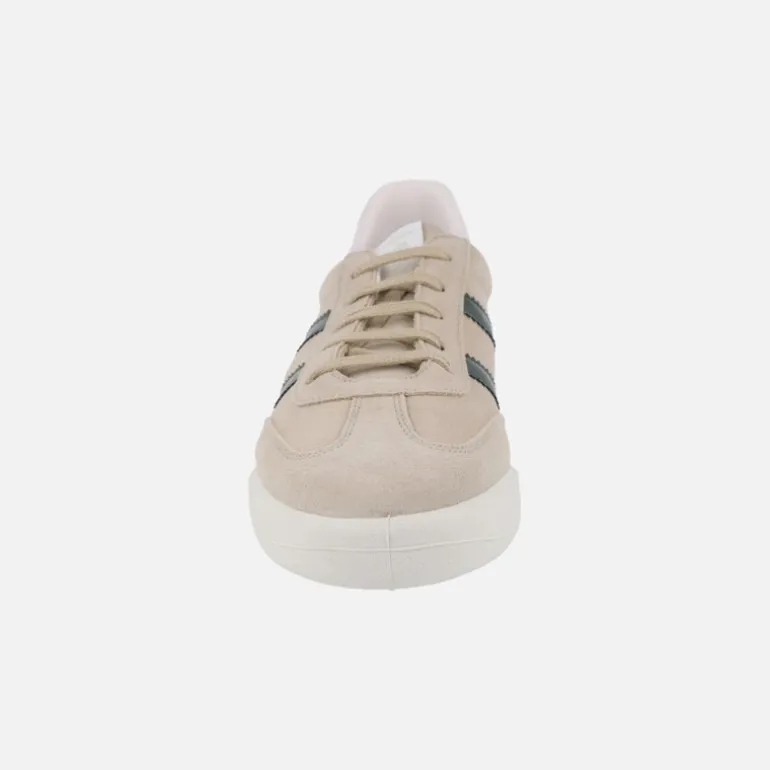 Zapatillas deportivas en piel serraje con cierre de cordones