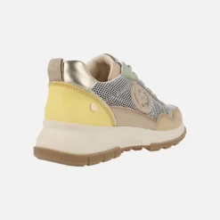 Zapatillas deportivas en combinado de piel y rejilla Carmela