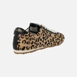 Zapatillas deportivas en piel animal print leopardo SO5508-P