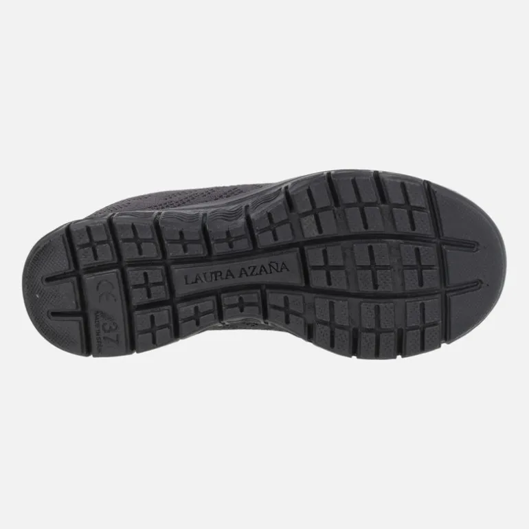Zapatillas deportivas en tejido gris con cierre de cordones