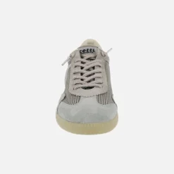 Zapatillas deportivas en combinado de serraje y rejilla