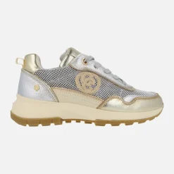 Zapatillas deportivas en combinado de piel y rejilla Carmela