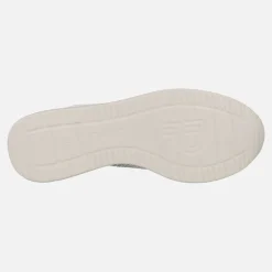 Zapatillas deportivas en piel blanca con cordones elásticos