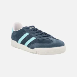 Zapatillas deportivas en piel serraje con cierre de cordones