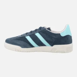 Zapatillas deportivas en piel serraje con cierre de cordones