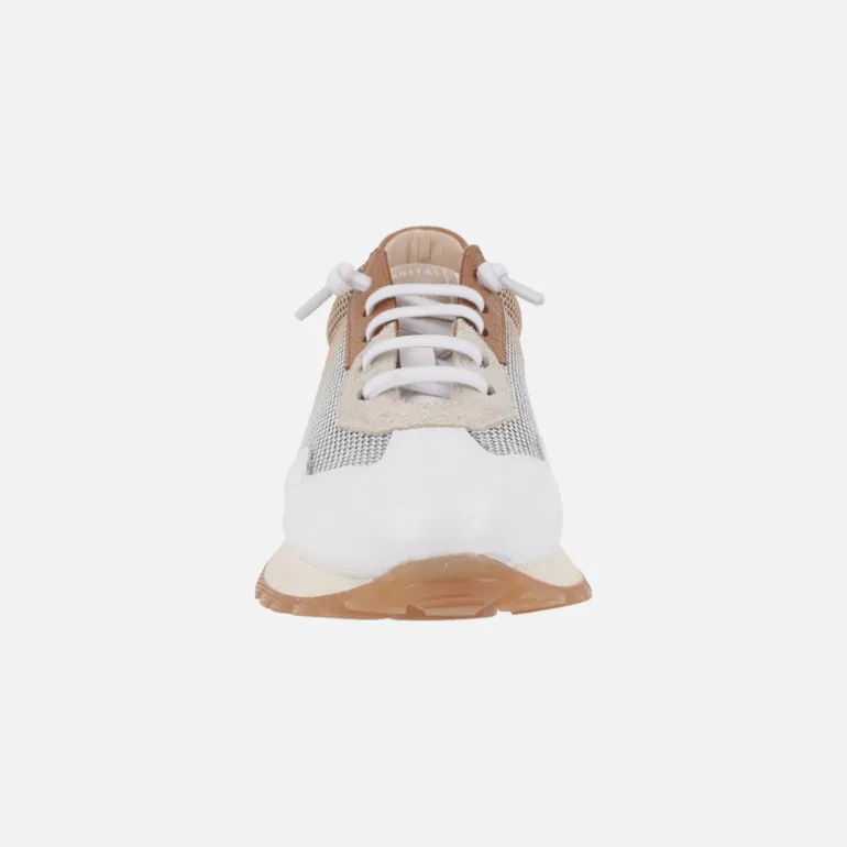 Zapatillas deportivas Kansas en combinado blanco y cuero