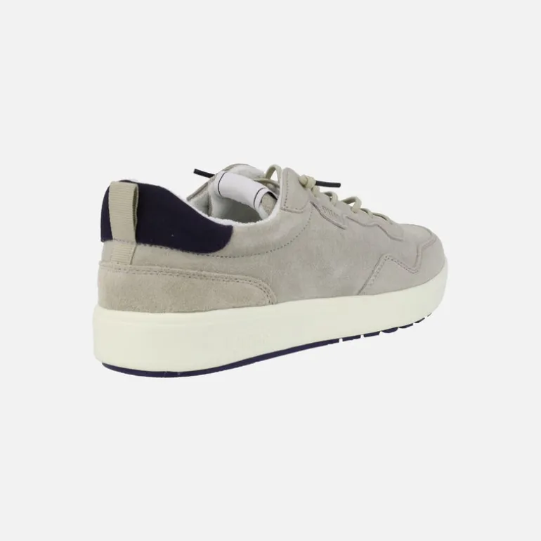 Zapatillas deportivas Mahon en serraje gris con cordones elásticos