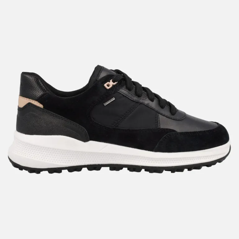 Zapatillas deportivas negras para mujer Geox Pg1x Abx con membrana Amphibiox