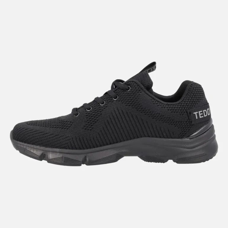 Zapatillas deportivas negras con cordones para hombre
