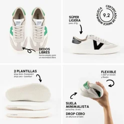 Zapatillas deportivas Olmo Barefoot efecto piel y serraje