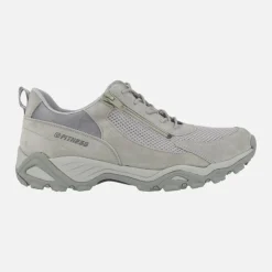 Zapatillas deportivas para mujer en piel y rejilla con cremallera