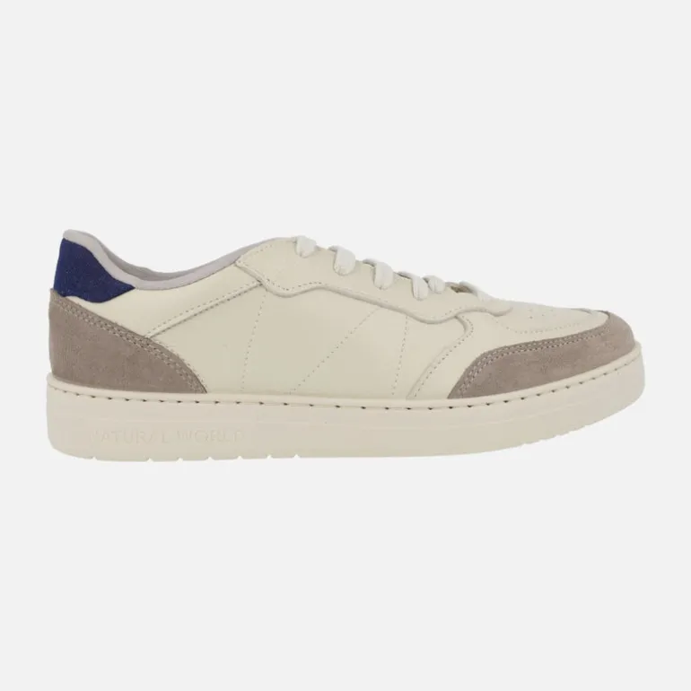 Zapatillas deportivas para hombre Esla en piel beige