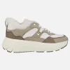 Zapatillas deportivas para mujer Diamanta en combinado blanco y beige