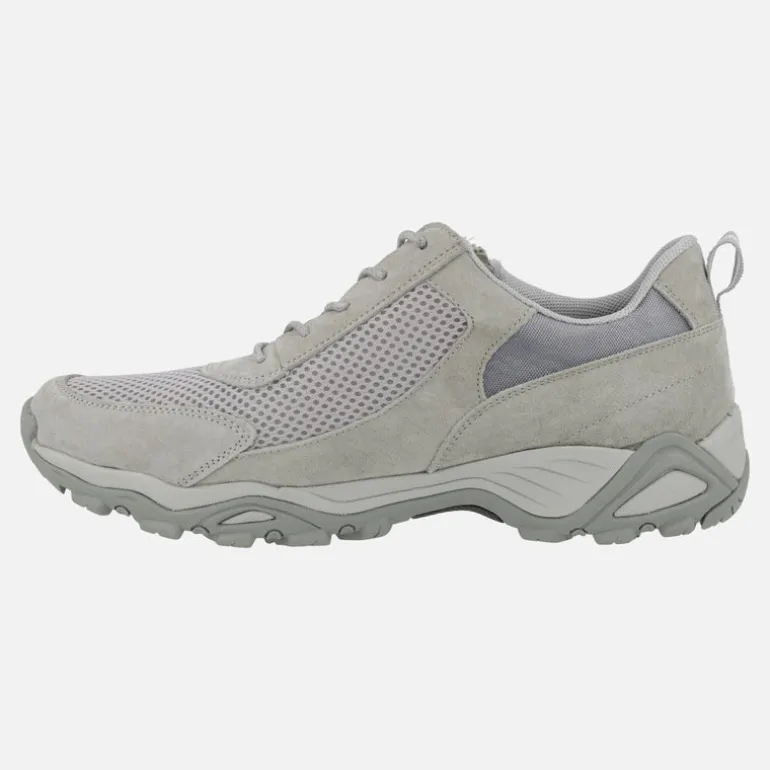 Zapatillas deportivas para mujer en piel y rejilla con cremallera