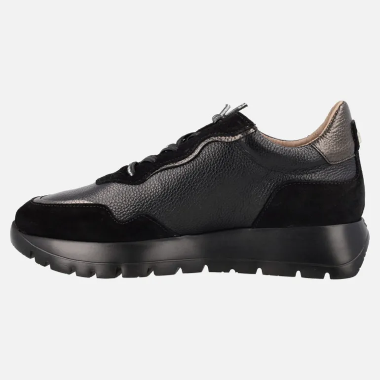 Zapatillas deportivas para mujer Wonders A-2473 Negro - Plomo