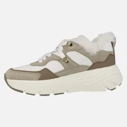 Zapatillas deportivas para mujer Diamanta en combinado blanco y beige